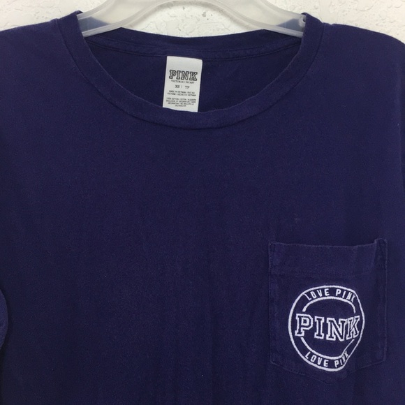 ✅Women PINK VICTORIA’S SECRET Navy SHIRT Size XS - Picture 2 of 4